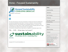 Tablet Screenshot of focusedsustainability.com